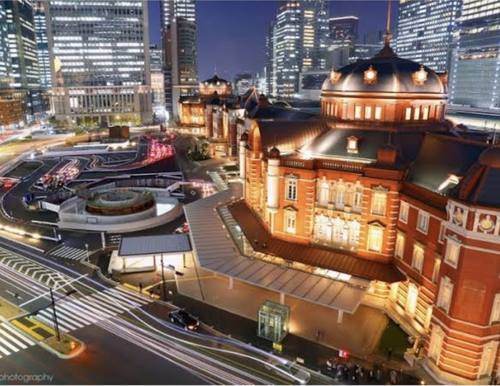 Gare de Tokyo de nuit